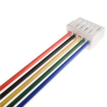 ПВХ кабель 28AWG 300мм із роз'ємом JST GH1.25 Female із защіпкою (фіксатором), 5P GH1.25_300_5P фото