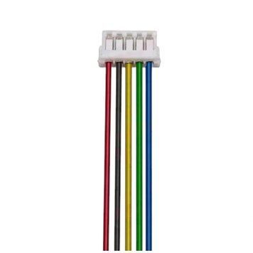 ПВХ кабель 28AWG 60/100мм із роз'ємом JST-ZH 1.5мм Female (мама), 5P JST-ZH1.5_60_5P фото