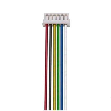 ПВХ кабель 28AWG 60/100мм із роз'ємом JST-ZH 1.5мм Female (мама), 6P JST-ZH1.5_60_6P фото