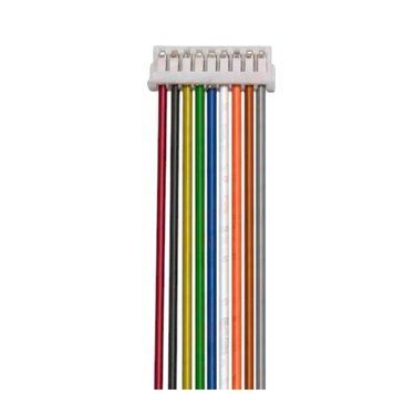 ПВХ кабель 28AWG 60/100мм із роз'ємом JST-ZH 1.5мм Female (мама), 9P JST-ZH1.5_100_9P фото