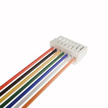 ПВХ кабель 28AWG 200мм із роз'ємом JST GH1.25 Female із защіпкою (фіксатором), 7P GH1.25_200_7P_F фото