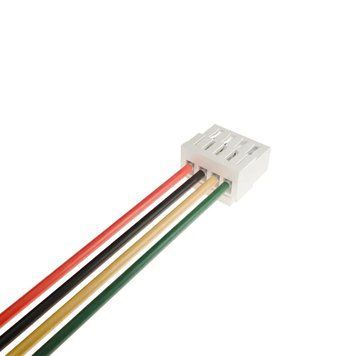 ПВХ кабель 28AWG 200мм із роз'ємом JST GH1.25 Female із защіпкою (фіксатором) 4P GH1.25_200_4P_F фото