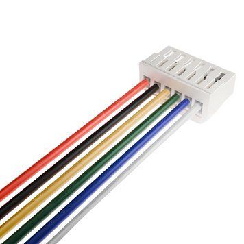 ПВХ кабель 28AWG 100мм із роз'ємом JST GH1.25 Male із защіпкою (фіксатором), 6P GH1.25_100_6P фото