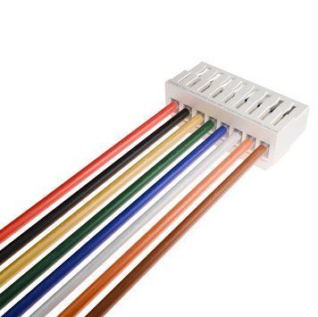 ПВХ кабель 28AWG 300мм із роз'ємом JST GH1.25 Female із защіпкою (фіксатором), 8P GH1.25_300_8P фото