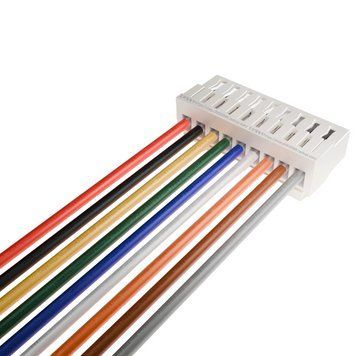 ПВХ кабель 28AWG 300мм із роз'ємом JST GH1.25 Female із защіпкою (фіксатором), 9P GH1.25_300_9P фото