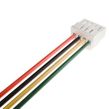 ПВХ кабель 28AWG 300мм із роз'ємом JST GH1.25 Female із защіпкою (фіксатором), 4P GH1.25_300_4P фото
