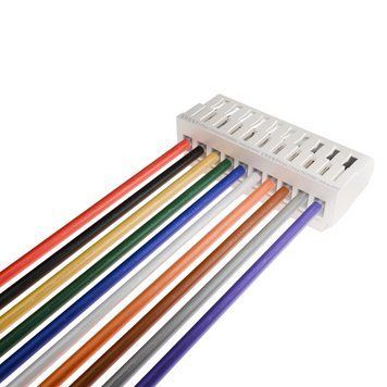 ПВХ кабель 28AWG 300мм із роз'ємом JST GH1.25 Female із защіпкою (фіксатором), 10P GH1.25_300_10P фото