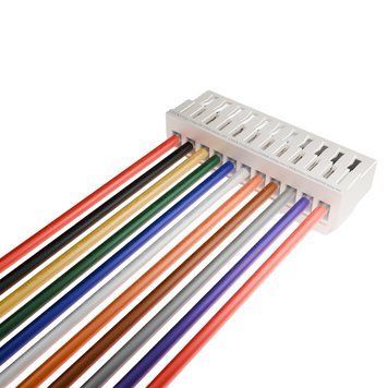 ПВХ кабель 28AWG 300мм із роз'ємом JST GH1.25 Female із защіпкою (фіксатором), 11P GH1.25_300_11P фото